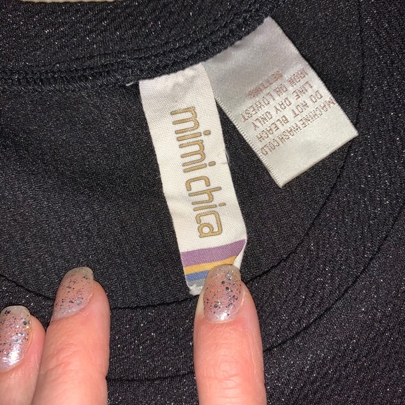 Mimi Chica sparkly black sleeveless top - Picture 12 of 15